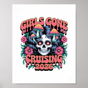 Poster Garotas Cruzeiros Mulheres Caveira Esqueleto 2026