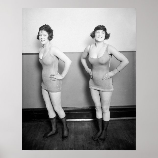 Poster Garotas do Coro, 1920. Foto Antiga (Frente)