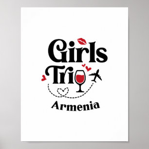 Poster Garotas do Vinho Fofas Viagem Armênia Férias Armên