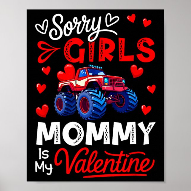 Poster Garotas Piada Engraçada Mamãe É Meu Monstro do Dia (Frente)
