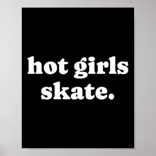 Poster Garotas Quentes Patinam - Garota Skate Patinação S