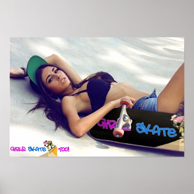 Póster Garotas Skates Também! Pôster (Frente)