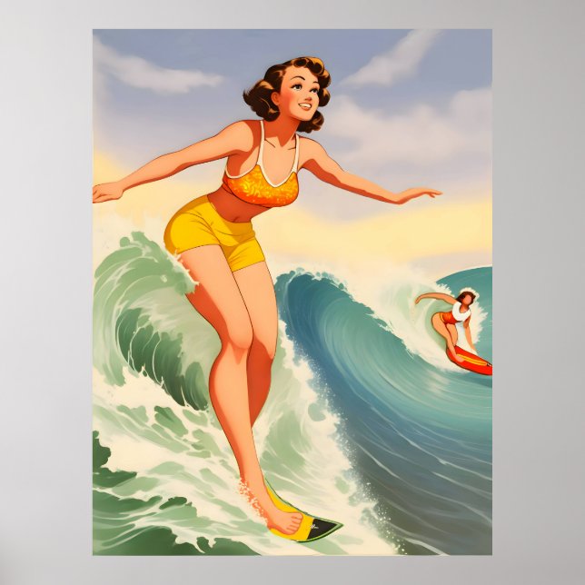 Poster Garotas Surfistas (Frente)