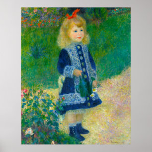 Poster Garotinha de Renoir em azul com lata de água