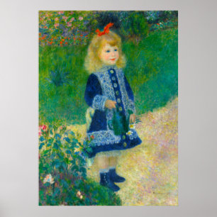 Poster Garotinha de Renoir em azul com lata de água