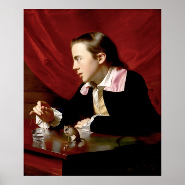 Póster Garoto com esquilo (Frente)