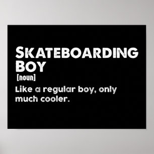 Poster Garoto de Skate Definição Engraçada Skatista