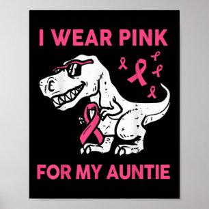 Poster Garoto Eu Visto Rosa Para Minha Tia Cancer De Mama