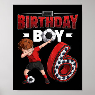 Poster Garoto Fazendo Dab Kids Jogador de Futebol de 6 An