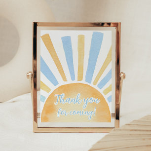 Poster Garoto Um Pequeno Raio de Sol Obrigado por vir