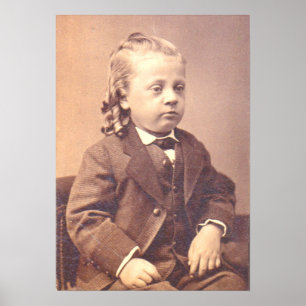 Poster Garoto vitoriano de cabelo infeliz