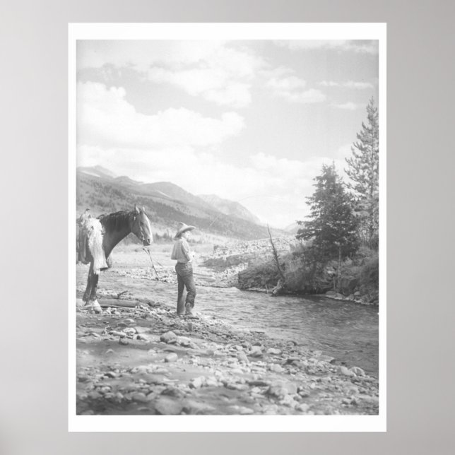 Poster Garoto voa pescando. (Frente)