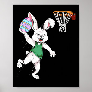 Poster Garotos felzs pascoa Bunny Dunk Basball East