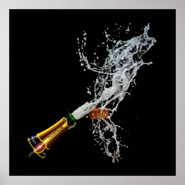 Poster Garrafa de Champanhe	 Cartaz/Impressão (Frente)