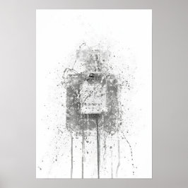 Poster Garrafa de Fragrância Presente de Natal na Parede