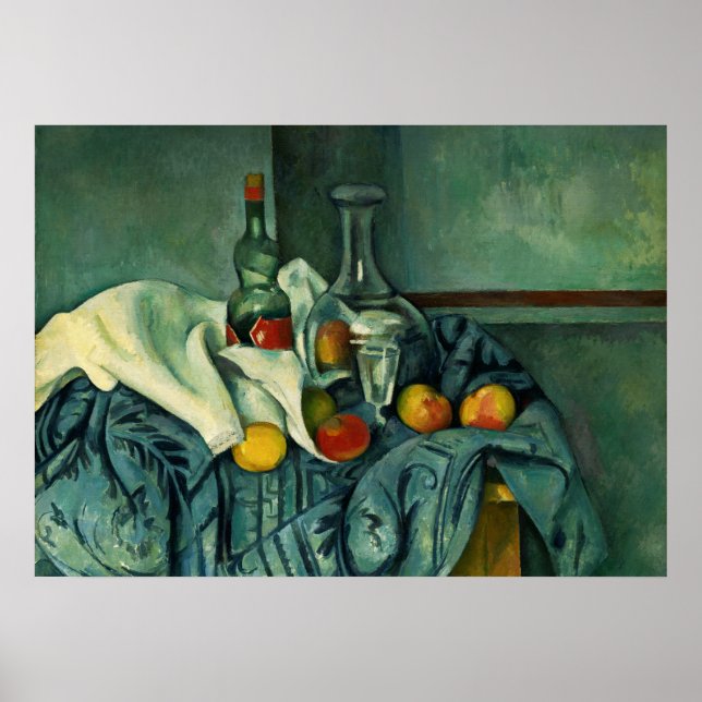 Póster Garrafa de hortelã-pimenta (Paul Cezanne) (Frente)