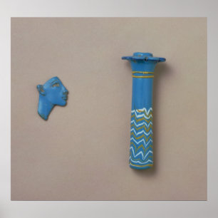 Póster Garrafa de kohl da coluna da palma e fragmento do