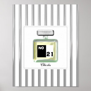 Póster Garrafa De Perfume De Colônia Moderna Para Homens