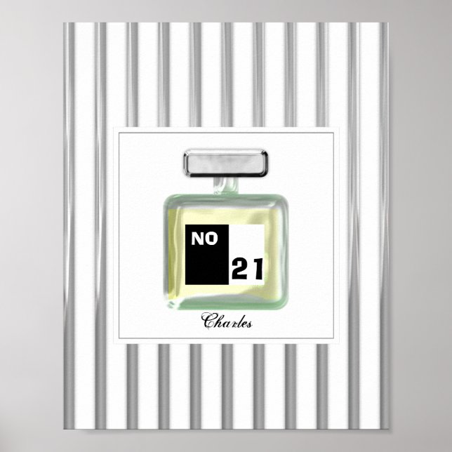 Póster Garrafa De Perfume De Colônia Moderna Para Homens  (Frente)