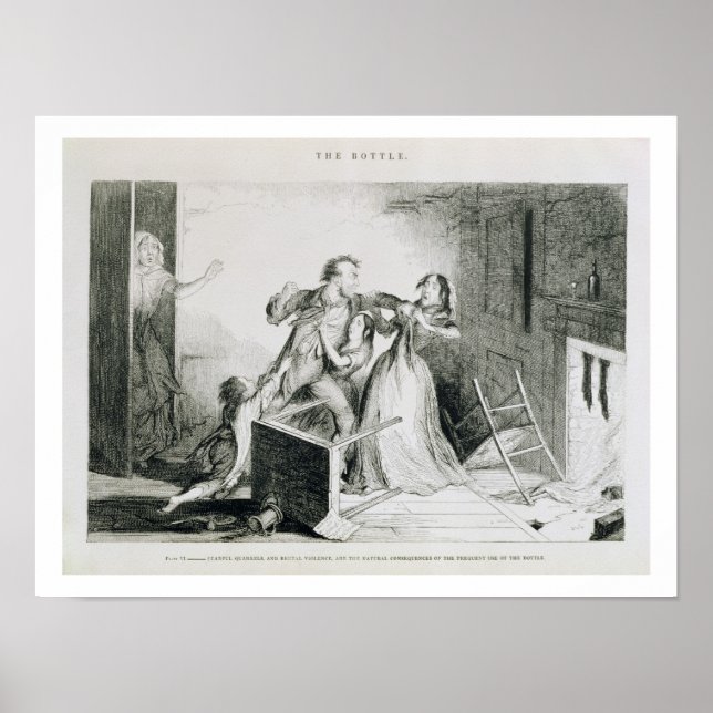 Póster Garrafa, Placa VI, Queixas terríveis e brutal (Frente)