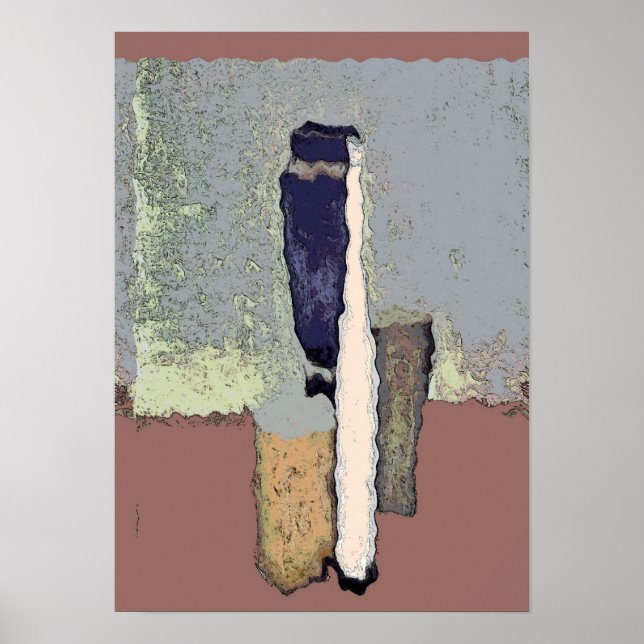 Póster Garrafas de abstrato Ainda Vidas (Frente)