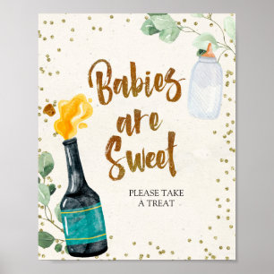 Poster Garrafas de frasco Os bebês são um bom sinal de 