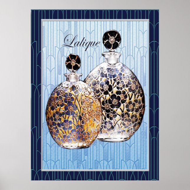 Poster Garrafas de Perfume Lalique (Frente)