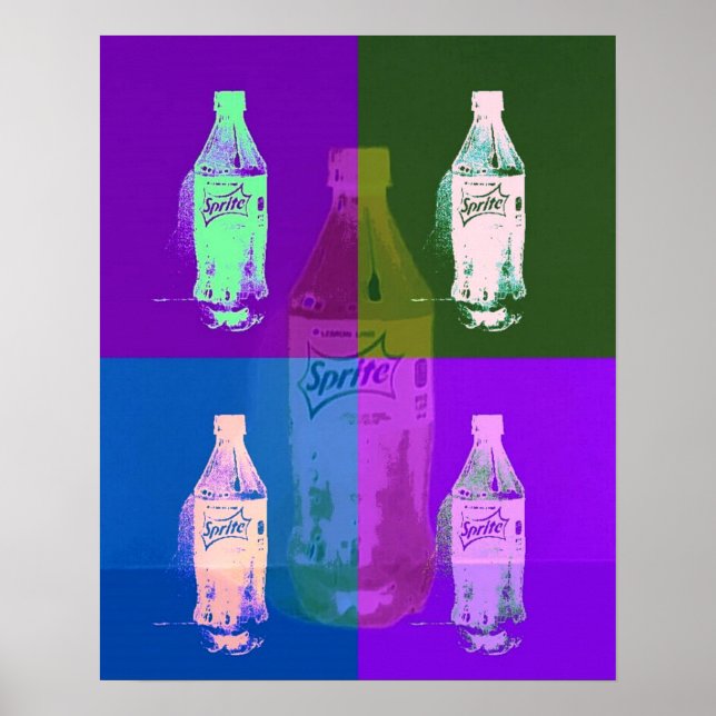 Poster garrafas de pop art (Frente)