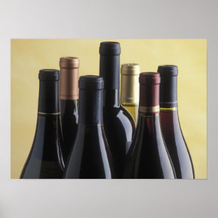 Póster garrafas de vinho