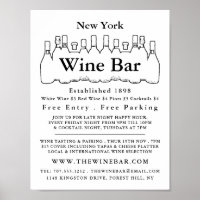 Garrafas Pretas e Brancas, Bar De Vinho/Publicidad