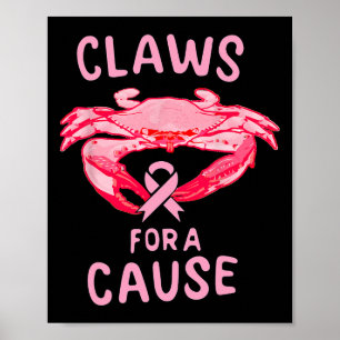 Poster Garras De Consciência Do Cancer Para Uma Causa Car