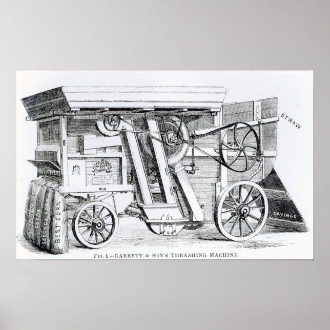 Poster Garrett e Sons Patenteam Threshing Combinado (Frente)