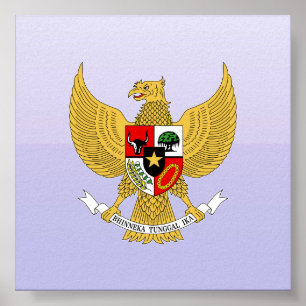 Póster Garuda Pancasila, t arma Indonésia, Indonésia