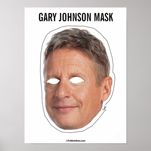 Poster Gary Johnson Mask Cutout (Frente)