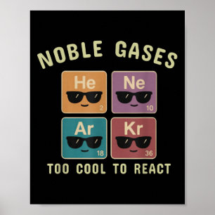 Poster Gases Nobres Legal Demais Para Reagir Ao Presente