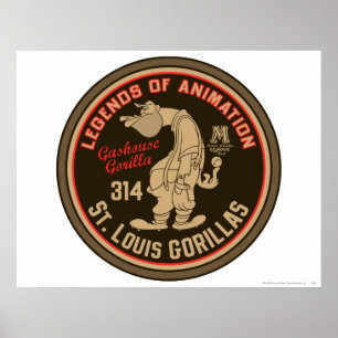 Póster Gashouse Gorillas Logo Feat. Pitcher