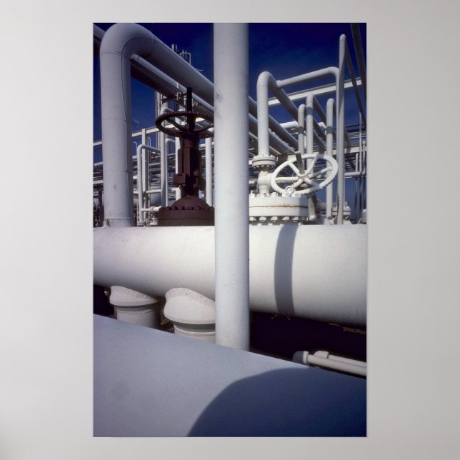 Póster Gasoduto de refinaria de petróleo (Frente)