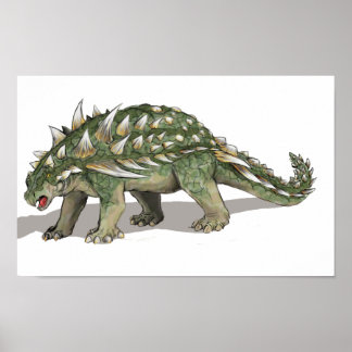 Póster Gastonia burgei - Dinossauro Cretáceo