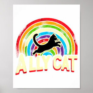 Poster Gata Aliada Orgulho Lgbt Gata