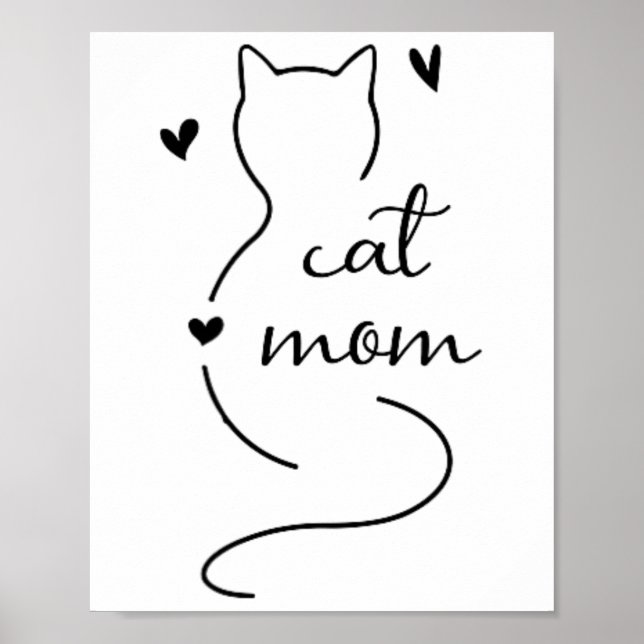 Poster Gata Mama Gato Mama Mama Gatinho Kitten Ca (Frente)