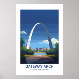 Poster Gateway Arch National Park Missouri EUA