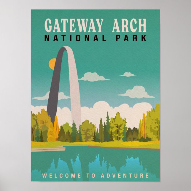 Poster Gateway Arch National Park - Santo do Missouri Lou (Frente)