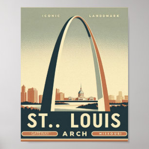 Poster Gateway Arch - Rua Louis, Missouri