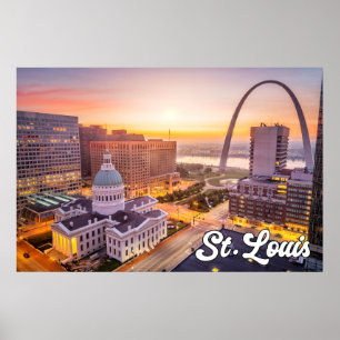 Poster Gateway Arch, Rua Louis, Missouri, EUA