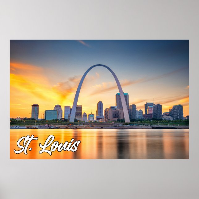 Poster Gateway Arch, Rua Louis, Missouri, EUA (Frente)