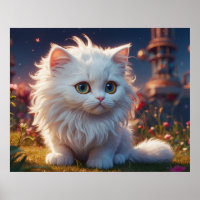 *~* Gatinha 5:4 Gatinho Branco Cabelo Longo Fofo