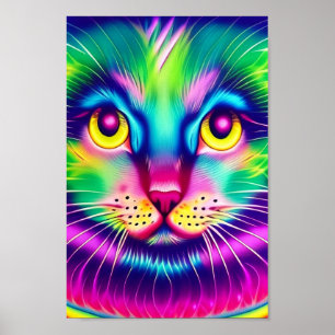 Poster Gatinho arco-íris