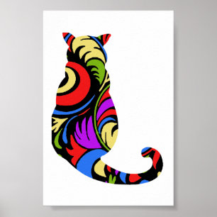 Póster Gatinho colorido 1