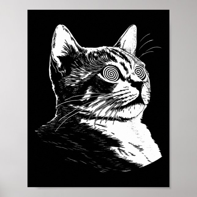 Poster Gatinho de Ilusão de Cachorro Psicodélico do Edm T (Frente)