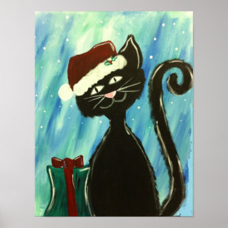 Poster Gatinho de Natal
